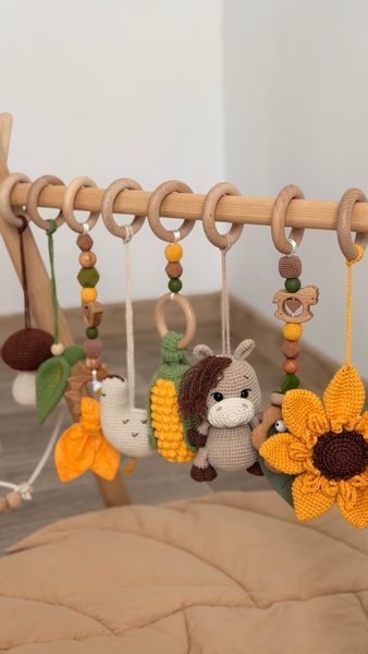 Тренажер Монтессорі, baby gym "На фермі" 17 фото