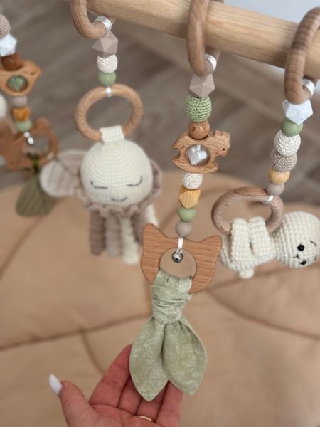 Тренажер Монтессорі, baby gym "Оливкова ніжність" 17 фото