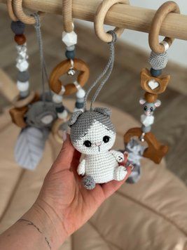 Іграшка-підвіска на стійку baby gym котик 0923 фото