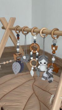Тренажер Монтессорі, baby gym &laquo;Котик та мишка&raquo; 17 фото