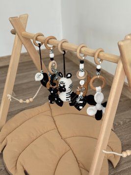 Тренажер Монтессорі, baby gym "Зебра" 107 фото