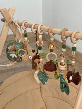 Тренажер Монтессорі, baby gym "Лісовий" 100 фото