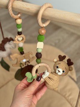 Іграшка-підвіска на стійку baby gym оленятко 5012 фото